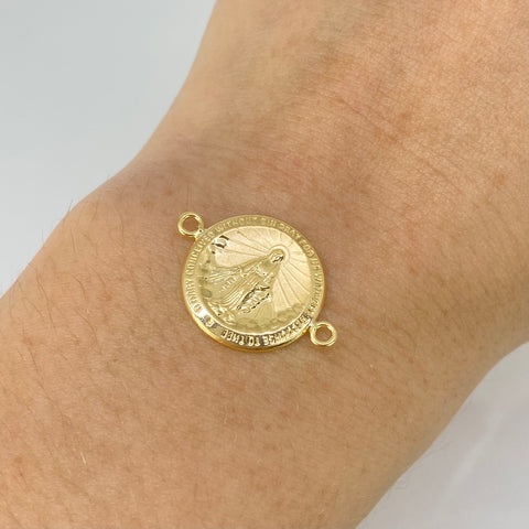 Herraje Virgen Milagrosa Oro amarillo 18k 1,2 Gr / 2,2 Cm *
