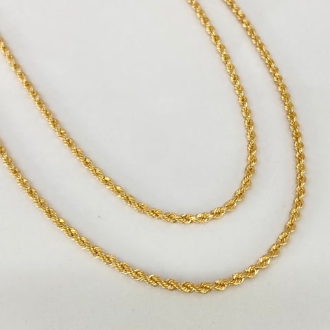Cadena ● Lazo Oro amarillo 18k +1 / 2,3 Gr / 2 mm / 45 Cm *