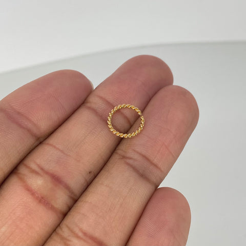 Piercing Aro Entorchado / Oro Amarillo 18k (Joya) / 0,32gr / 1cm / (Nariz) *