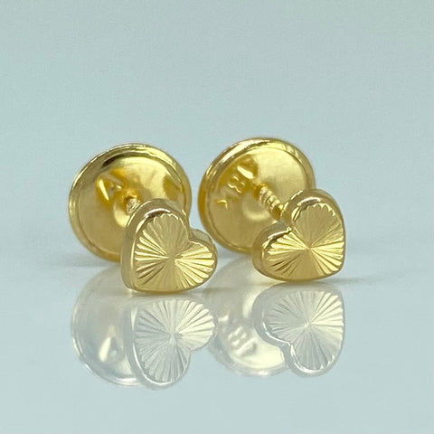 Topos Corazon Diamantado Oro amarillo 18k 0,5 Gr / 4,5 mm *
