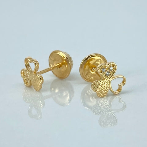 Topos Trebol Oro amarillo 18k 0,75 Gr / 5,7 mm †