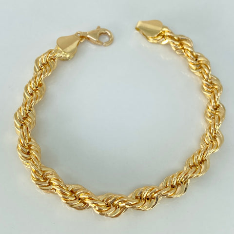 Pulso ● Lazo Oro amarillo 18k +1 / 10 Gr / 7 mm / 20,5 Cm *