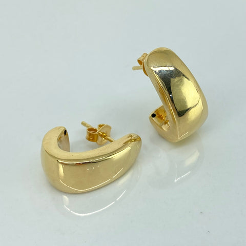 Candongas ● Lisas Oro amarillo 18k +3 / 3,15 Gr / 2 Cm *