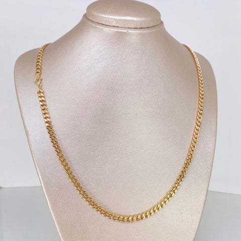 Cadena ● Cubana Oro amarillo 18k +1 / 6,8 Gr / 5,2 mm / 60 Cm *