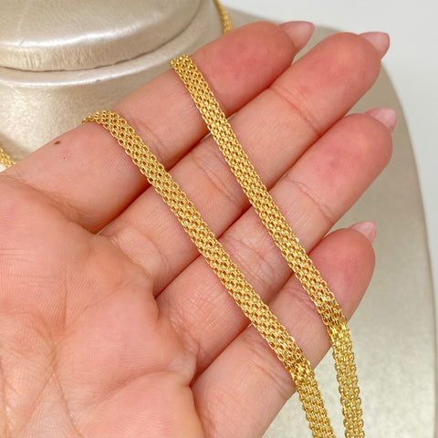 Cadena ● China Oro amarillo 18k 6,22 Gr / 4,2 mm / 50 Cm