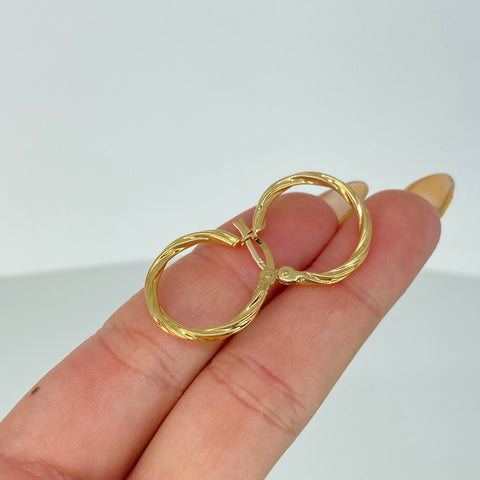 Candongas Entorchadas Oro amarillo 1,31 Gr / 2,2 Cm