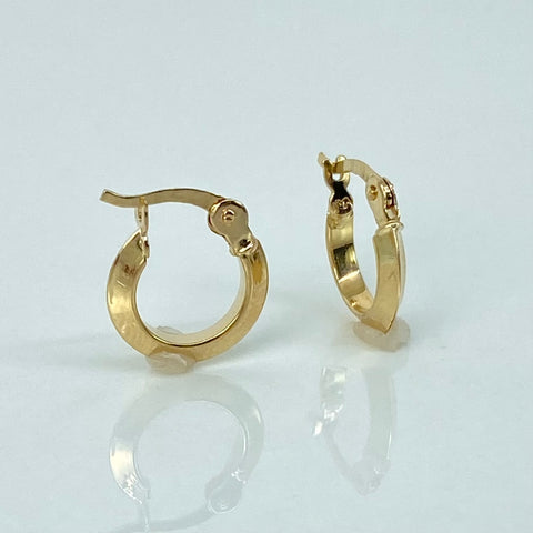 Candongas Triangulares Oro amarillo 18k 0,85 Gr / 1,3 Cm