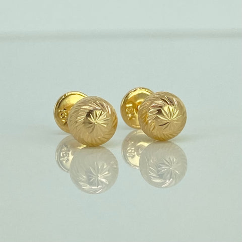 Topos Bola Diamantada Oro amarillo 18k 0,78 Gr / 6 mm  *