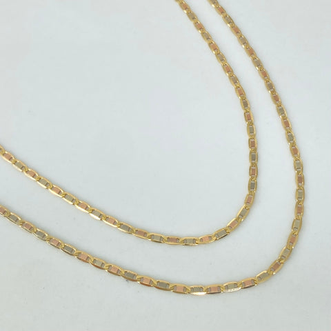 Cadena ● Escalera Plana Oro amarillo 18k 2,95 Gr / 1,6 mm / 50 Cm *
