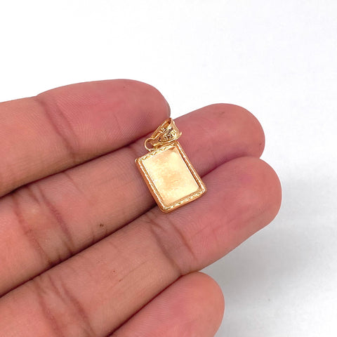 Dije Placa Rectangular Oro amarillo 0,92 Gr / 2,3 Cm †