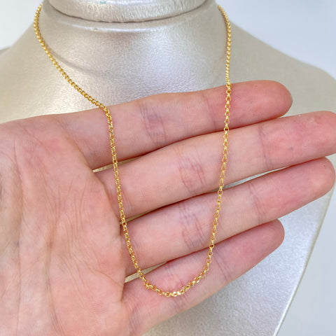 Cadena ● Aro Seguido Oro amarillo 18k 2,08 Gr / 1,3 mm / 40 Cm