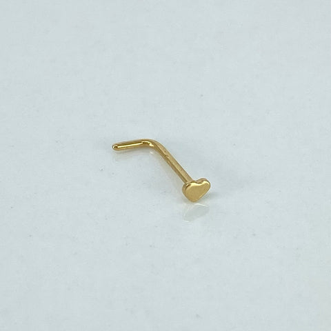 Piercing Corazon / Oro Amarillo 18k (Joya) / 2.5mm / 0,12gr / 1cm / (Nariz) *