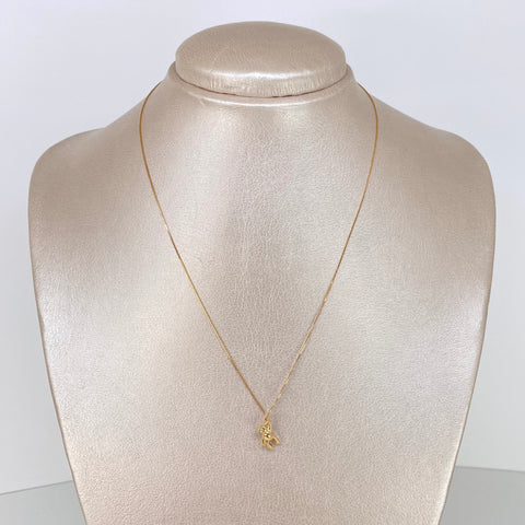 Set Cadena ● Veneciana + Dije Oso Oro amarillo 18k 1,2 Gr / 0,5 mm / 40 Cm