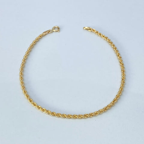 Pulso ● Lazo Oro amarillo 18k +1 / 1,25 Gr / 2,1 mm / 19 Cm †