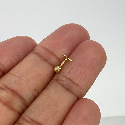 Piercing Corazon Diamantado / Oro Amarillo 18k (Joya) / 5mm /0,34gr / 0.9cm / (Oreja) †