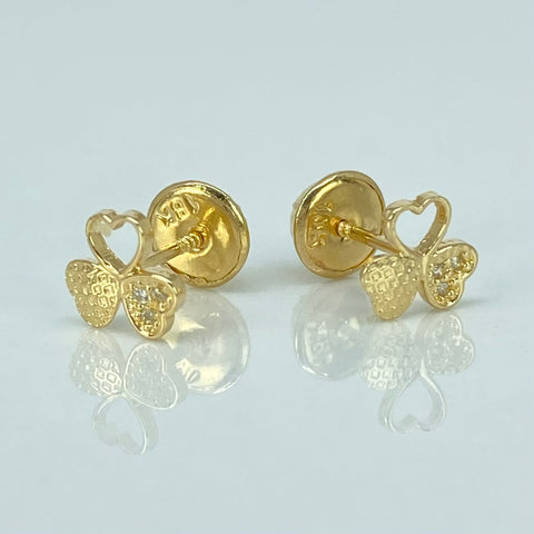 Topos Trebol Oro amarillo 18k 0,77 Gr / 6 mm