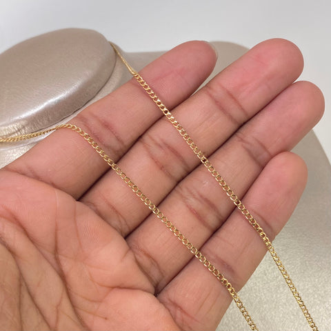 Cadena ● Cubana Oro amarillo 18k 2,75 Gr / 1,8 mm / 60 Cm †