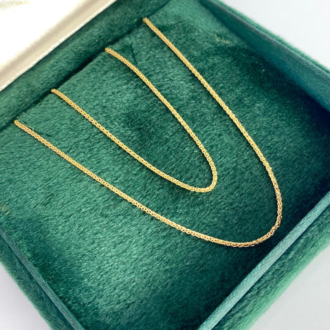 Cadena Italy Mini Franco Oro amarillo 18k 1,64 Gr / 1 mm / 50,2 Cm *