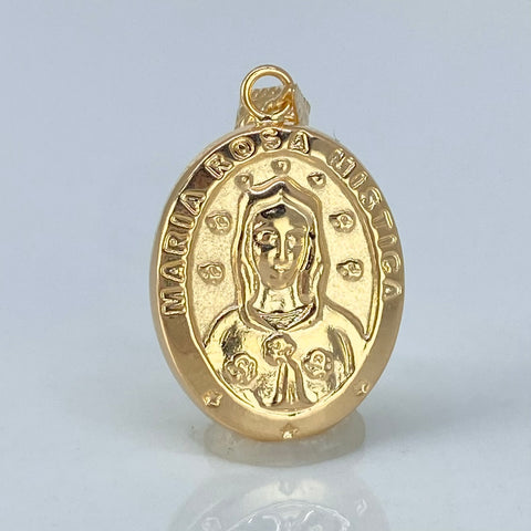 Dije Virgen Rosa Mistica Oro amarillo 1,05 Gr / 2,5 Cm