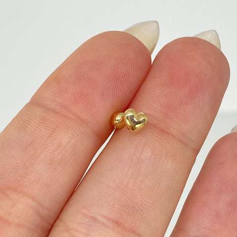 Piercing Corazon / Oro Amarillo 18k (Joya) / 0,3gr / 1.2cm / (Oreja) *