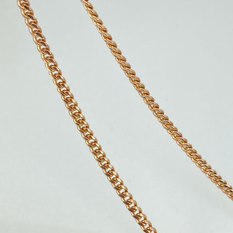 Cadena ● Cubana Broce Especial Oro rosa 18k +1 / 32,23 Gr / 3,6 mm / 62 Cm *