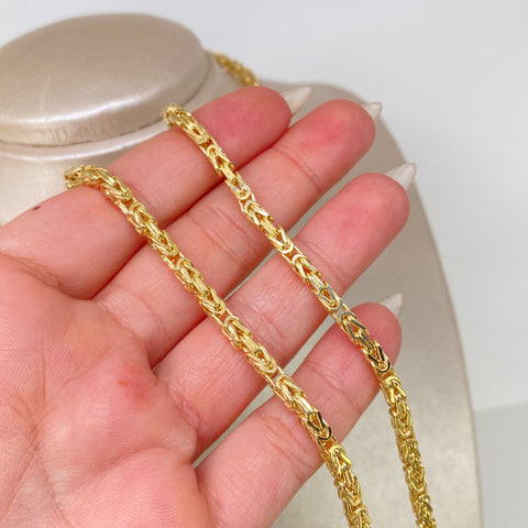 Cadena ● Punto Peruano Oro amarillo 18k +3 / 27,95 Gr / 3,3 mm / 60 Cm *