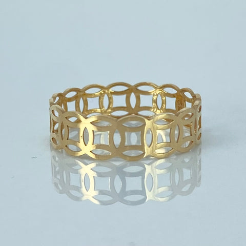 Anillo Nudo Suerte Oro amarillo 18k / +3 / Talla 8 3/4 / 1,04 Gr / 5,6 mm *