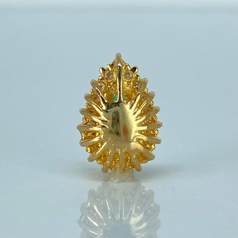 Dije Gota Esmeralda 200PTS Diamantes 33PTS Oro amarillo 1,9 Gr / 1,4 Cm