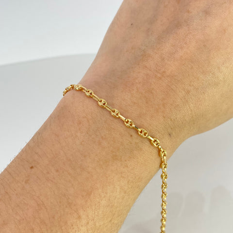 Pulso GC Diamantado Oro amarillo 18k 2,35 Gr / 3,3 mm / 19,5 Cm †