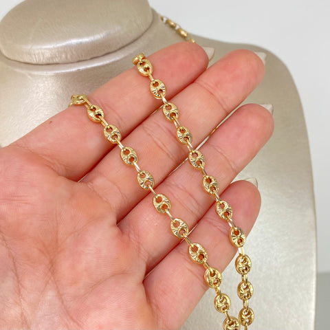 Cadena GC Diamantado Oro amarillo 18k 12,90 Gr / 5 mm / 60 Cm †