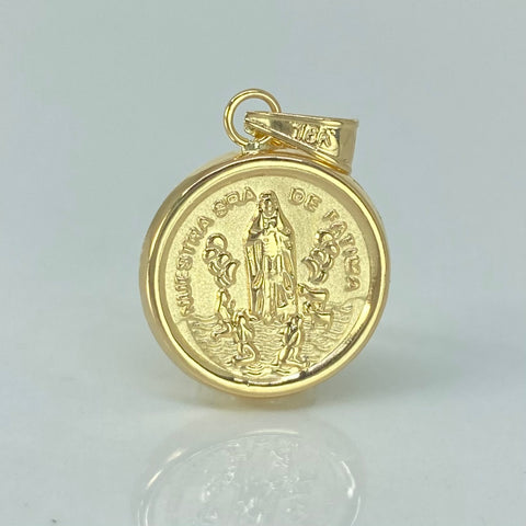 Dije Santisima Virgen Fatima Oro amarillo 18k 1,05 Gr / 2,4 Cm *