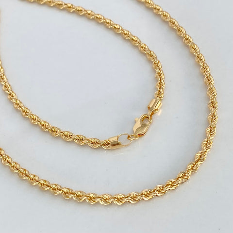 Cadena ● Lazo Oro amarillo 18k +1 / 7,35 Gr / 3 mm / 50 Cm *