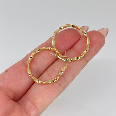Candongas Melcochas Oro amarillo 1,7 Gr / 2,6 Cm
