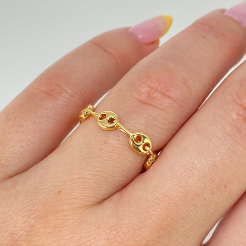 Anillo GC 8 Eslabones Oro amarillo / Talla 8/9 / 0,81 Gr / 4 mm *