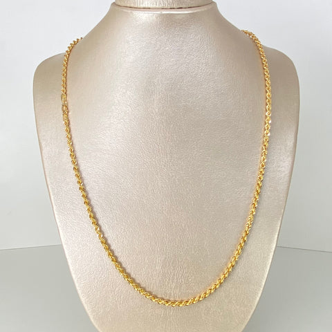 Cadena ● Lazo Oro amarillo 18k +1 / 6,91 Gr / 3,1 mm / 60 Cm †