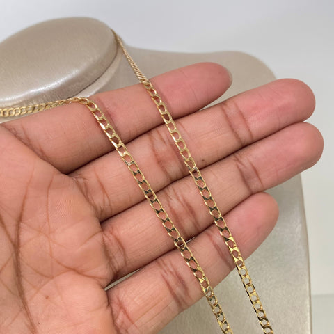 Cadena ● Panzer Oro amarillo 18k 12,13 Gr / 3 mm / 60 Cm †