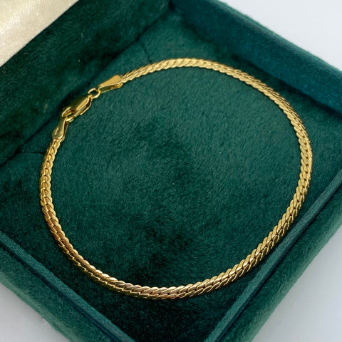 Pulso ● Serpiente Oro amarillo 18k +3 / 2,53 Gr / 3 mm / 19,5 Cm †