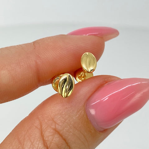 Topos Grano Cafe Oro amarillo 18k 0,55 Gr / 5 mm †