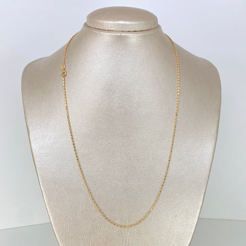 Cadena ● Barril Oro amarillo 18k +3 / 3,8 Gr / 1,1 mm / 50 Cm *