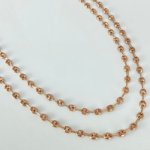 Cadena GC Diamantada Oro rosa 18k 8,75 Gr / 3,3 mm / 60 Cm *
