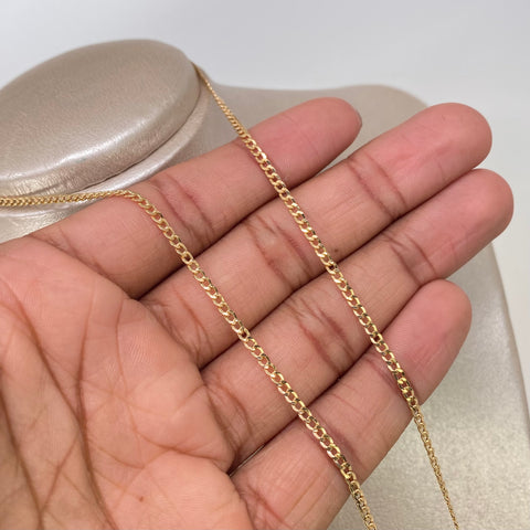 Cadena ● Cubana Oro amarillo 18k 4 Gr / 2,3 mm / 60 Cm