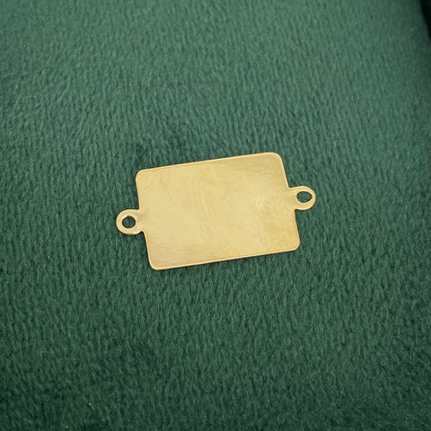 Herraje Placa Rectangular Oro amarillo 18k 0,81 Gr / 2,2 Cm  *