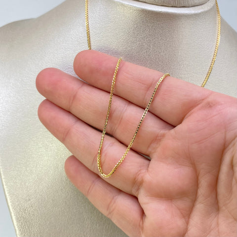 Cadena ● Veneciana Oro amarillo 18k +1 / 3,22 Gr / 1 mm / 40 Cm