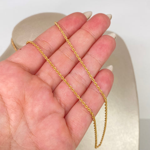 Cadena ● Lazo Oro amarillo 18k +1 / 1,8 Gr / 1,7 mm / 50 Cm †