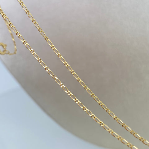 Cadena ● Cubana 1x1 Oro amarillo 18k 1,87 Gr / 1,2 mm / 45 Cm *