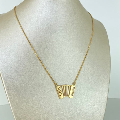 Dije Acordeón Personalizado POR FABRICACION Oro amarillo 18k 3,97 Gr / 3,9 mm / 2 Cm *