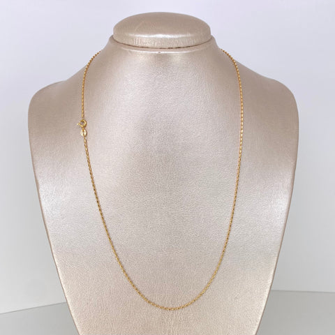 Cadena ● Barril Oro amarillo 18k +3 / 3,75 Gr / 1,1 mm / 50 Cm *