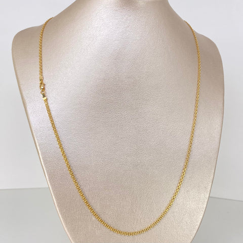 Cadena ● China Oro amarillo 18k 4,05 Gr / 2,4 mm / 60 Cm