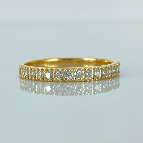 Anillo Churumbela Diamantes0.24Ct  Oro amarillo 18k / Talla 5 1/2 / 1,73 Gr / 1,5 mm  *