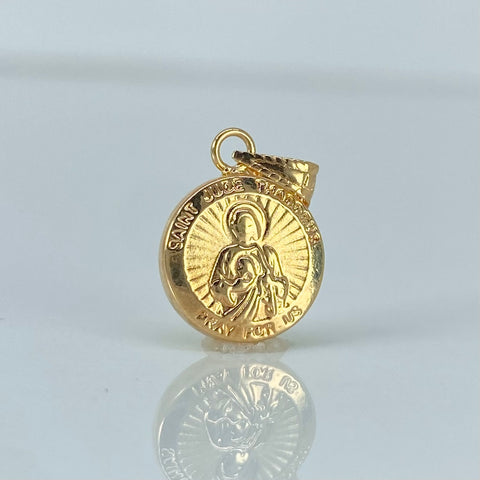 Dije San Judas Tadeo Oro amarillo 18k 0,55 Gr / 1,7 Cm  *